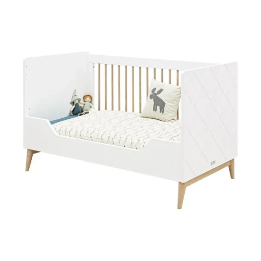 Bopita Paris Bedbank Wit / Eiken 70 X 140 Cm - Afbeelding 5