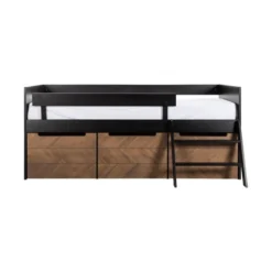 Europe Baby Beau Bedbank Zwart / Walnoot 90 X 200 Cm