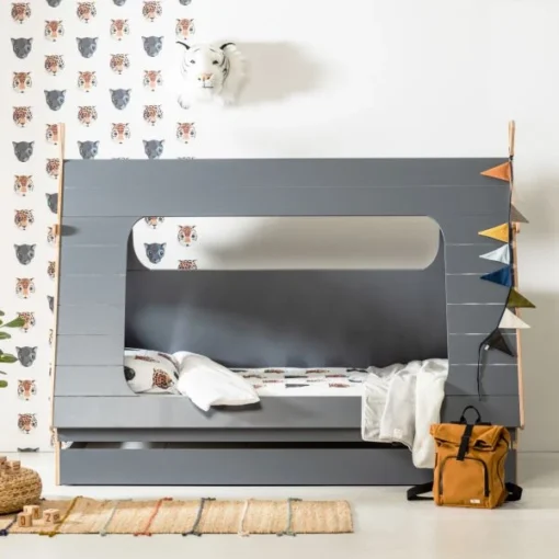 BLN Kids Tipi Bed Grijs Incl. Bedlade 90 X 200 Cm - Afbeelding 3