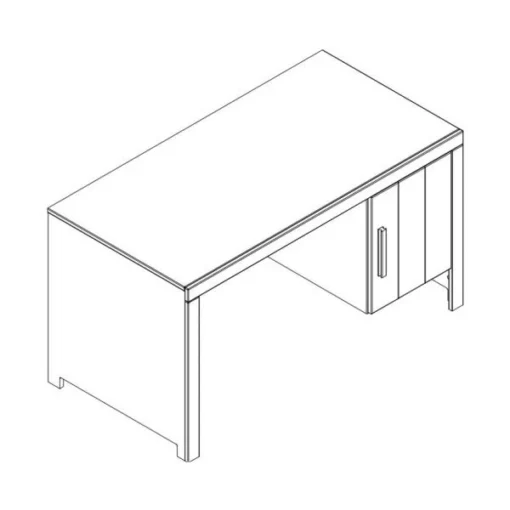 Vipack Erik Bureau Wit - Afbeelding 4