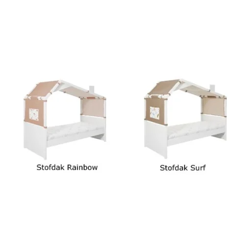 Cool Kids Bedbank Met Hutconstructie Wit 90 X 200 Cm - Afbeelding 2