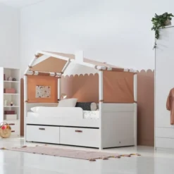 Cool Kids Bedbank Met Hutconstructie Wit 90 X 200 Cm -Kindermeubelwinkel cool kids bedbank met hutconstructie wit 90 x 200 cm sfeer 9b56