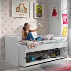 Vipack Denver Bureaubed Wit 90 X 200 Cm -Kindermeubelwinkel dehsz6014 bed a093