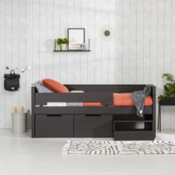 Europe Baby Ralph Bedbank 90 X 200 Incl. Laden Zwart -Kindermeubelwinkel europe baby ralph bedbank 90 x 200 incl. laden zwart 1 1923