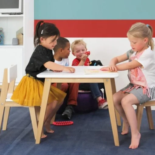 Bopita Ivar Kindertafel Rechthoekig Naturel / Wit - Afbeelding 2