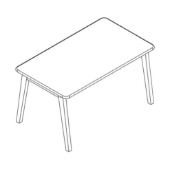 Bopita Ivar Kindertafel Rechthoekig Naturel / Wit -Kindermeubelwinkel ivar speeltafel tekening 0b53