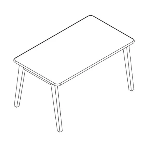 Bopita Ivar Kindertafel Rechthoekig Naturel / Wit - Afbeelding 3