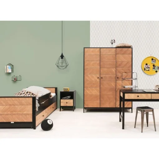 Bopita Job Kinderkamer Vintage Honey | Bed 90 X 200 Cm + Bureau - Afbeelding 2