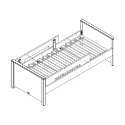 Bopita Jonne Bed Wit 90 X 200 Cm -Kindermeubelwinkel jonne bed tekening 860a