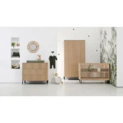 Kidsmill Levi Babykamer | Bed 60 X 120 Cm + Commode Naturel Eiken -Kindermeubelwinkel levi sfeer bw2 1 0e1a