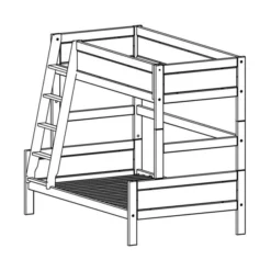 LIFETIME Kidsrooms Stapelbed Family Luxe Wit Gelakt 120 X 200 Cm -Kindermeubelwinkel life time stapelbed family luxe 120 x 200 cm tekening 1 7da7