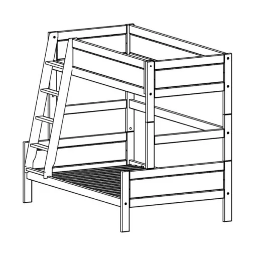 LIFETIME Kidsrooms Stapelbed Family Luxe Wit Gelakt 120 X 200 Cm - Afbeelding 4