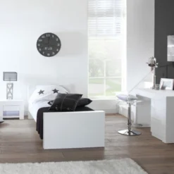 Kidsmill Alaska Bed Wit Mat 90 X 200 Cm -Kindermeubelwinkel tienerkamer alaska wit mat klein 1 2 2 7e55