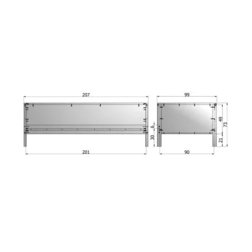 Woood Nikki Bedbank Jadegroen 90 X 200 Cm - Afbeelding 2